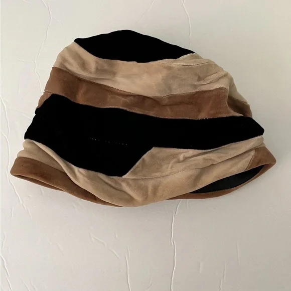 Vintage Bethesr stripe velvet bell hat - Picture 1 of 5